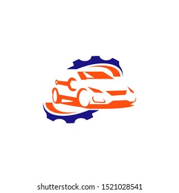 Car service logo car repair logo design template