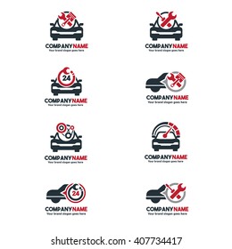 Car Service Logo set, Vehicle repair center Symbols
