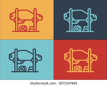 Car Service Logo, Simple Flat Icon of car,auto,service