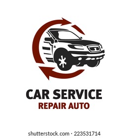 Car service logo template. Automotive repair theme concept.