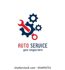 Car Service Logo Template Design. Vector Illustration with flat style design