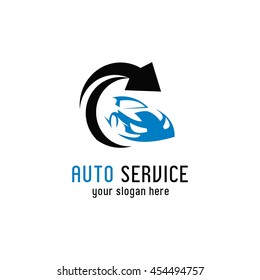 Car Service Logo Template Design. Vector Illustration with flat style design