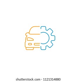 Car Service Logo Template, Vector isolated transport assistance symbol.