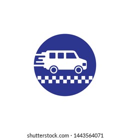 Car service logo. This logo incorporate with car and road incorporate with circle. it will be suitable for transportation and taxi company.