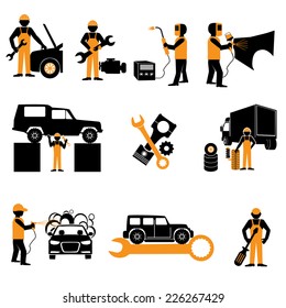 Car Service Maintenance Icon. Car Part Set Of Repair Icon Vector Illustration.