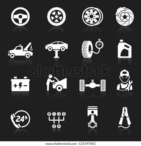 Car service maintenance icon set1. Vector\
illustration. More icons in my\
portfolio.