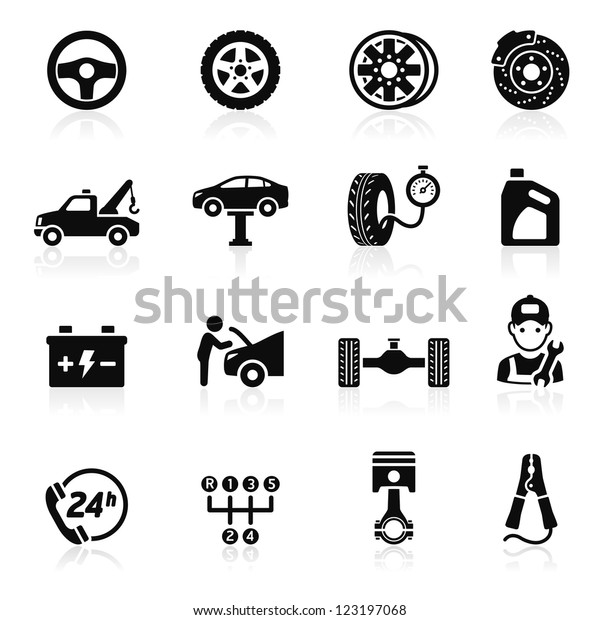 Car service maintenance icon set1. Vector\
illustration. More icons in my\
portfolio.