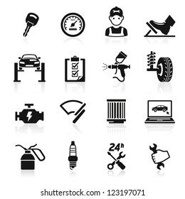 Car service maintenance icon set2. Vector illustration. More icons in my portfolio.