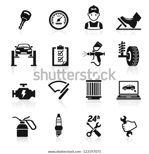 Car service maintenance icon set2. Vector\
illustration. More icons in my\
portfolio.