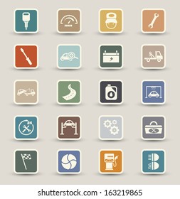 Car service maintenance icons