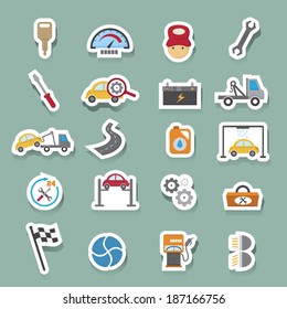 Car service maintenance icons set