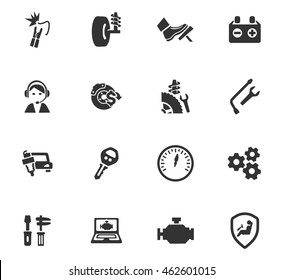 Car Service Maintenance Icons Set For Website Design