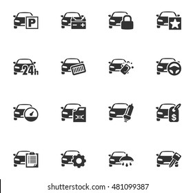 Car service maintenance icons set and symbols for web user interface