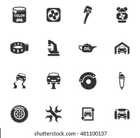 Car service maintenance icons set and symbols for web user interface