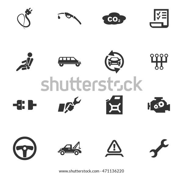Car\
service maintenance icons set for website\
design