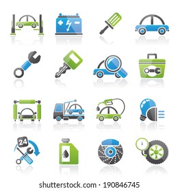Car service maintenance icons - vector icon set