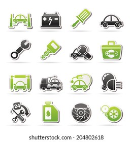 Car service maintenance icons - vector icon set