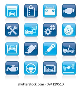 Car service maintenance icons - vector icon set