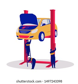 Car service maintenance ilustration vector