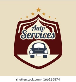 car service over pink  background vector illustration 
