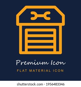 Car Service premium material ui ux isolated vector icon in navy blue and orange colors svg
