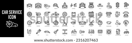 Car service and repair icons element. Garage, engine, oil, maintenance, accelerate icon [[stock_photo]] © 