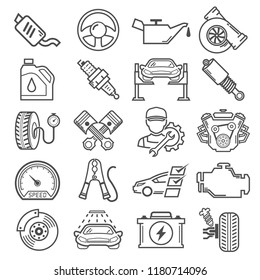 Car service and repair Icons Set Vector