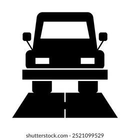 Car service and repairing with solid icon sets