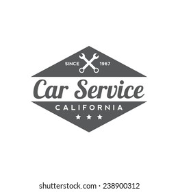 Car service retro emblem