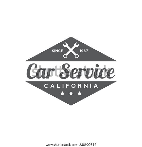 Car service retro\
emblem