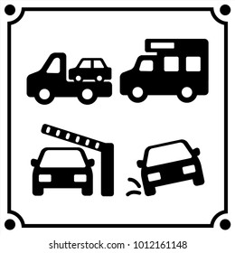 car service  set icon vector