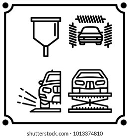 car service set icon vector