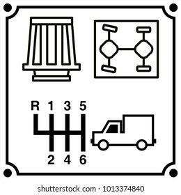 car service set icon vector