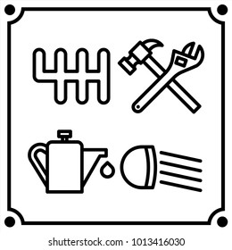 car service set icon vector