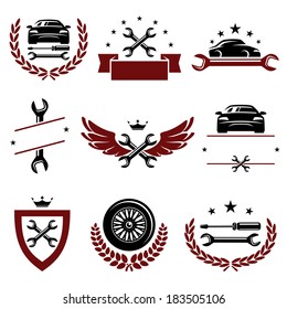 Car service set. Vector