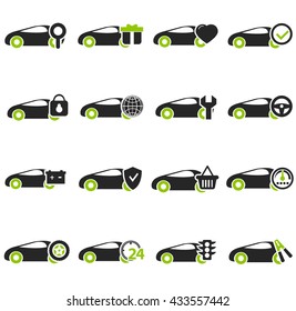 Car service simply icons for web and user interfaces