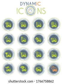 Car service simply symbol on white background with dynamic lines for animation