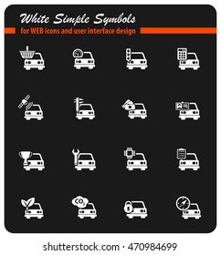 Car service simply symbol for web icons