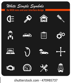Car service simply symbol for web icons