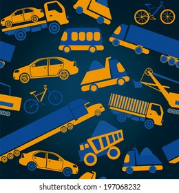 Car service and some types of transportation background. Vector illustration 