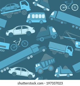 Car service and some types of transportation background. Vector illustration 