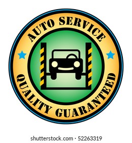 Car service stamp, vector illustration