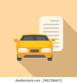 Car service support icon flat vector. Consumer banking. Collateral credit