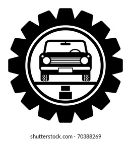 Car service symbol, vector illustration