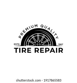 Car Service Tire Label Design Element Stock Vector (Royalty Free ...