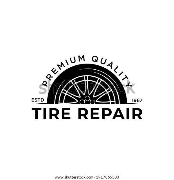 Car service tire label\
design element