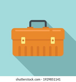 Icono del cuadro de herramientas de servicio de automóvil. Ilustración plana de la caja de herramientas del servicio de coches icono vector para el diseño web