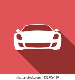 car service. vector in flat design