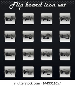car service vector flip mechanical icons for user interface design