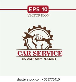 Car service vector icon.